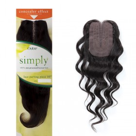 Outre Simply 100% Non-processed Human Hair Natural Curly Lace Parting Piece 10"